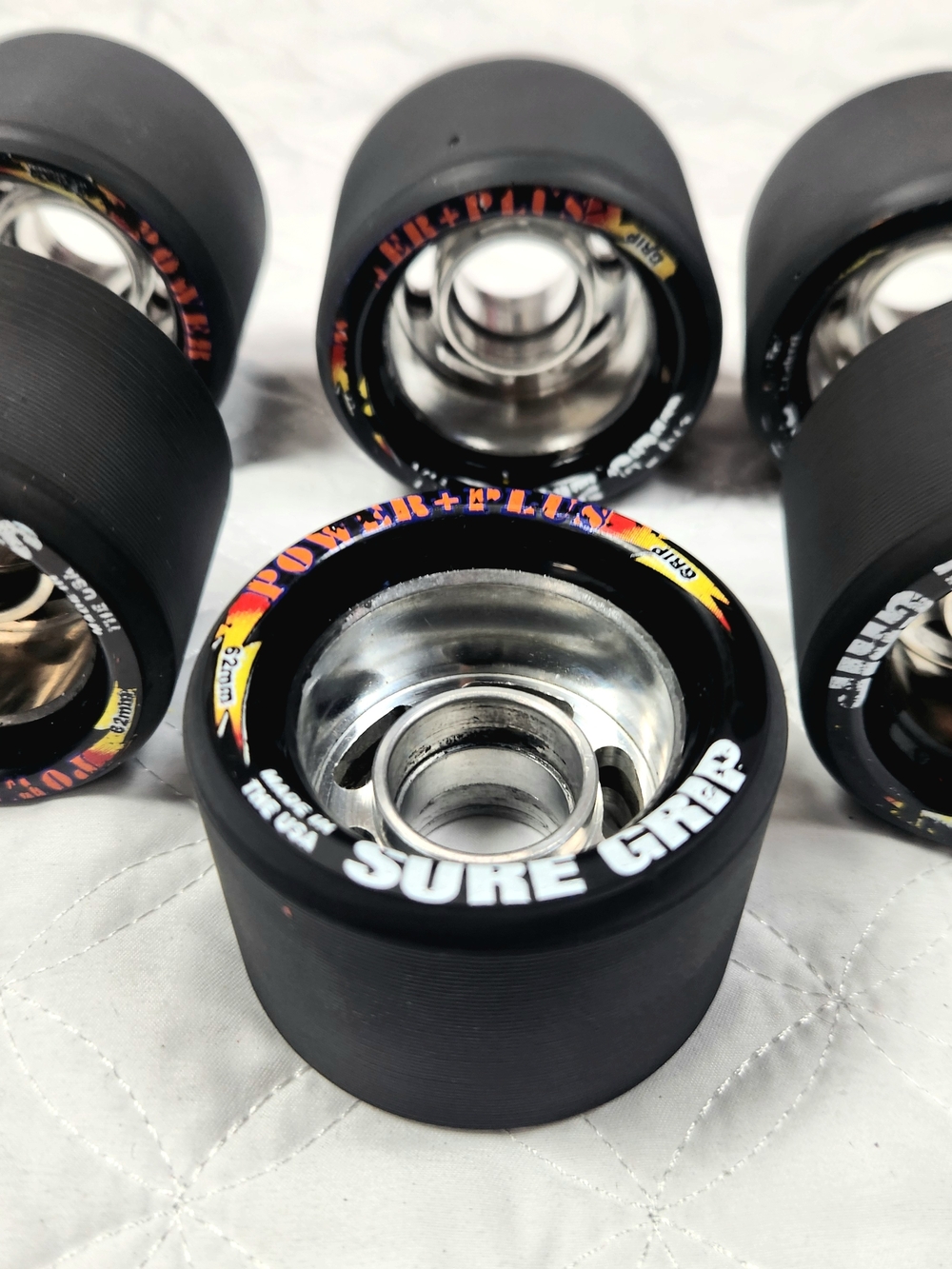 Sure Grip Aluminum Hub Roller Skate Wheels - Set of 8
